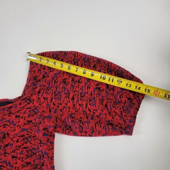 Free People Sunset Textured Puff Sleeves Cropped Top Womens size Large Boho - Picture 10 of 11